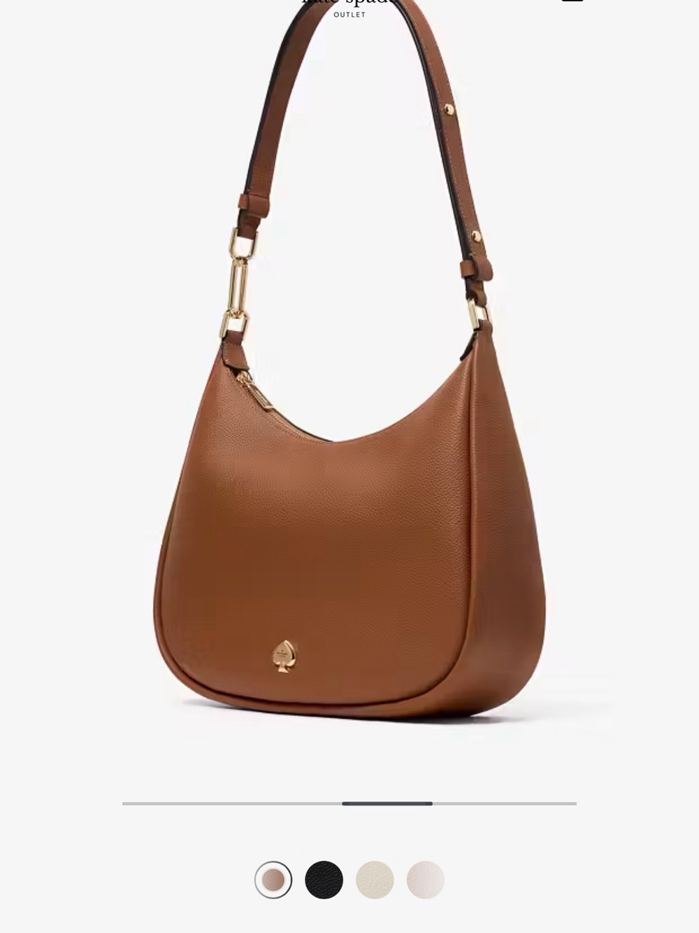 kate spade Brown Pebbled Leather bag with Gold Hardware